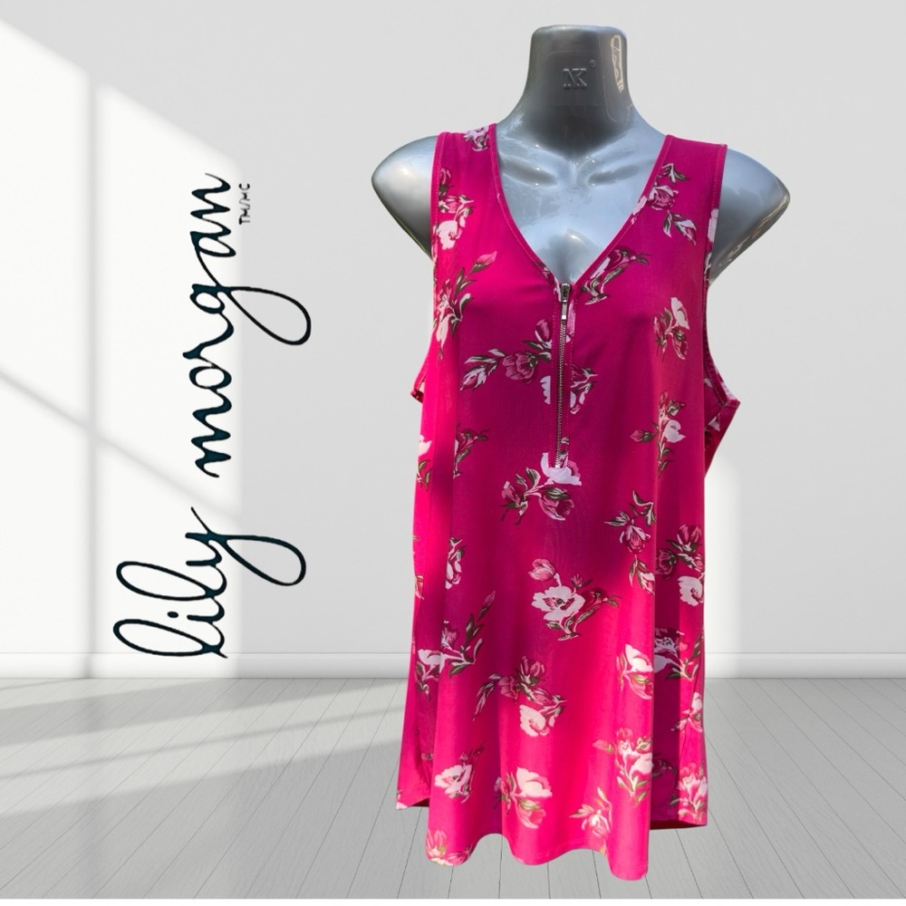Lily Morgan size M Pink Floral Top